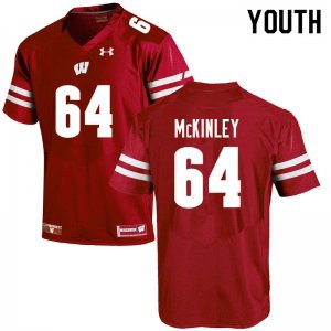 Youth Wisconsin Badgers NCAA #64 Duncan McKinley Red Authentic Under Armour Stitched College Football Jersey MC31Z68KT